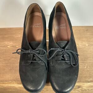 Dansko Fallon Derby Lace Up Oxford Comfort Shoe Nubuck Leather Womens 37/ 6.5-7
